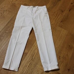 NAUTICA Mens Flat Front Pants - White - 36X34